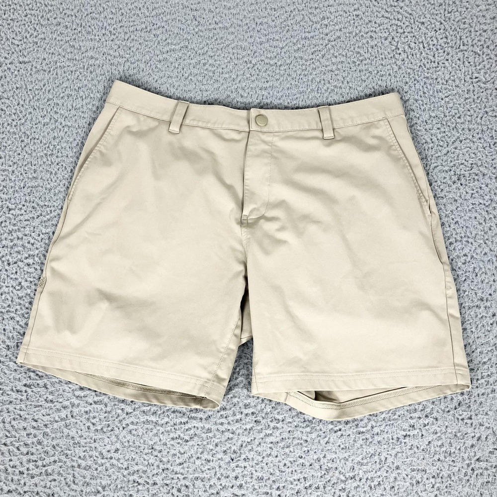 Rhone Shorts Mens 36 Beige Performance Microfiber Chino Casual Summer